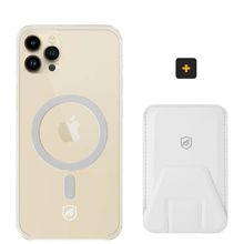 Kit Magsafe - Capa Case Capinha E Carteira Com Kickstand Para Iphone 13 Pro - Gshield