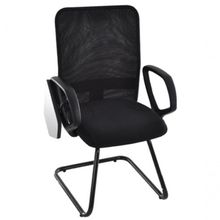 Cadeira Diretor Universitária Base Fixa Linha Tela Mesh Preto