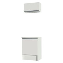 Kit Topázio 60cm 2 Portas Aéreo Balcão Branco Madesa