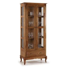 Cristaleira 3 Prateleiras com Espelhos Imbuia Verniz