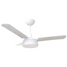 Ventilador Luz Led Vinius Branco 220V 3 Pás Brancas