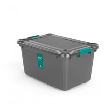 Caixa Plástica Organizadora 27 Litros Plasvale Eco Cinza