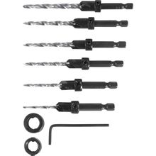 Jogo Brocas Com Escariador 7-64'' à 1-4'' 8 Pçs Vonder