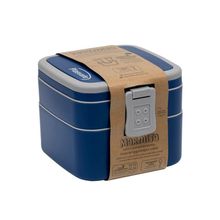Marmita Com 2 Compartimentos 1,3l Azul