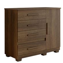 Cômoda Melissa 4 Gavetas 1 Porta Com Sapateira - Benetil Imbuia