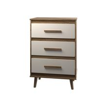 Cômoda Maya 3 Gavetas Com Puxadores E Pés Retro Design Moderno Quarto Savana Mobília Decor