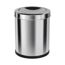 Lixeira Emaço Inox Com Tampa Meia Esfera 22 Litros