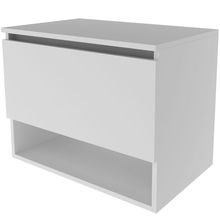 Gabinete De Banheiro 60 Cm 1 Porta E Nicho Valente Branco