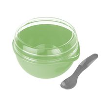 Marmita Com Colher 500ml Plasvale Verde