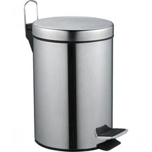 Lixeira Redonda 5 Litros Inox Cinza Vonder