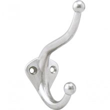 Cabide Duplo Grande Metálico Niquelado Vonder