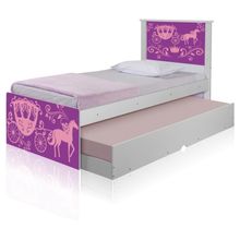 Bicama Juvenil Adesivada Carruagem Princesa Com Colchões