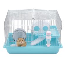 Gaiola Casa Hamster Duplo Andar Desmontavel Bebedouro Escorregador Esteira Brinquedos Roedores Com