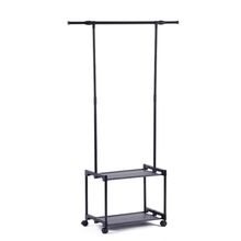 Arara Com Sapateira Integrada 2 Prateleiras – Organizador Para Roupas, Toalhas E Sapatos