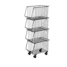 Carrinho Multiuso Organizador Com 5 Prateleiras – Aço Reforçado Com Rodinhas Que Giram 360° Preto