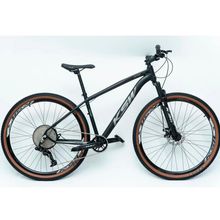 Bicicleta Aro 29 Ksw 12 Vel Alumínio Suspensão 80mm Freios A Disco Preto Fos -ad Prata 17