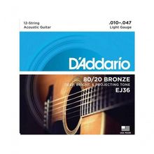 Encordoamento Violão Aço 12 Cordas .010-.047 80-20 Bronze