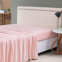 Lençol De Cima Avulso Minimal Liso Casal 01 Peça Malha 100% Algodão - Rose