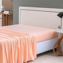 Lençol De Cima Avulso Minimal Liso King 01 Peça Malha 100% Algodão - Salmão