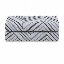 Lençol De Cima Avulso Luar Estampado Queen 01 Peça Malha 100% Algodão - Cinza Geométrico