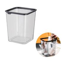 Lixeira Transparente 10 Litros Quadrada Com Anel De Pressão