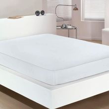 Protetor De Colchão Tecebem Queen Malha Fundido Impermeável 1,58mx1,98mx40cm Branco