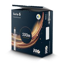 Cabo Coaxial Rg6 Proeletronic Caco0660-01 60% De Malha -