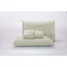 Jogo Lençol 400 Fios Ponto Palito Cama Queen 3pçs Poliéster - Palha