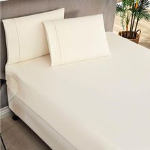 Jogo De Lençol Solteiro 180 Fios 2 Peças Elegance - Palha