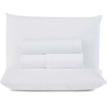 Jogo De Lençol Queen Top Line 180 Fios 4 Peças - Branco