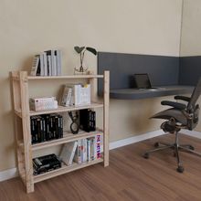 Prateleira De Livros Em Madeira Pinus Natural