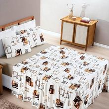 Jogo De Lençol King Quality Malha 100% Algodão 4 Peças - Avelã