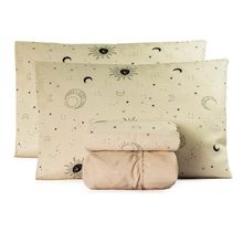 Jogo De Lençol Casal Padrão Essencialle 150 Fios 4 Peças - Sol E Lua