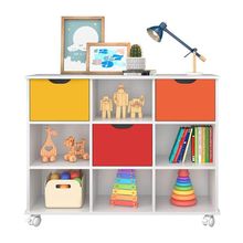 Nicho Organizador C/ 3 Gavetas Roterdã Q01 Branco/Colorido