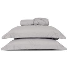 Jogo De Lençol Casal Padrão Slim Percal 200 Fios 3 Peças - Cinza