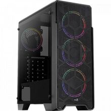 Gabinete Gamer Aerocool Ore Saturn Preto Rgb Lateral Acrílico