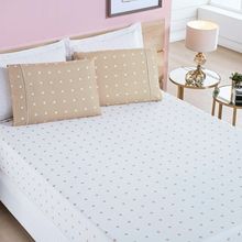 Jogo De Lençol Solteiro Petit Poa 200 Fios 2 Peças - Caqui