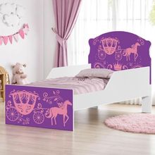 Cama Infantil Tick Carruagem De Princesa Com Colchão