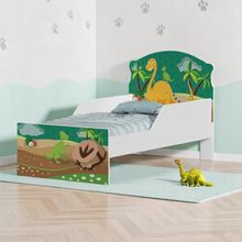 Cama Infantil Tick Dinossauros Com Colchão