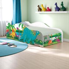 Cama Infantil Glow Dinossauro No Lago Com Colchão
