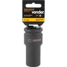 Soquete Sextavado Impacto Longo 3-4 21mm Aço Cromo Vonder