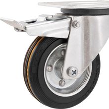 Rodizio Giratório Com Freio 4 Média 88kg Núcleo Chapa Borra