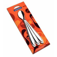 Jogo De Colheres Para Refresco Tramontina Laguna Em Inox 3 Peças