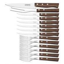 Jogo De Churrasco Tramontina Cabo De Madeira Natural 14 Peças