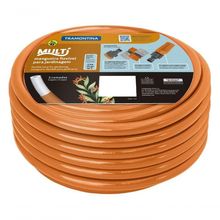 Mangueira Multi 1-2 Tramontina Em Pvc Laranja 3 Camadas 15m Com Engates Rápidos E Esguicho