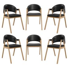 Kit 6 Cadeiras Para Mesa De Jantar Moderna Courino Balaqui Preto