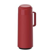 Garrafa Térmica Tramontina Exata Vermelha Com Ampola De Vidro E Tampa Rosqueável 1 Litro