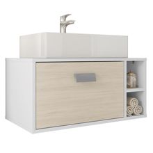 Gabinete Suspenso àrmario Banheiro Branco Towel Caemmun