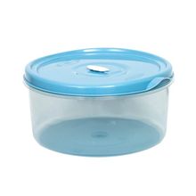 Pote Redondo Para Micro-ondas E Freezer Com Válvula 1l Azul