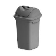 Lixeira Com Tampa Basculante 14 Litros - Plasvale Cinza